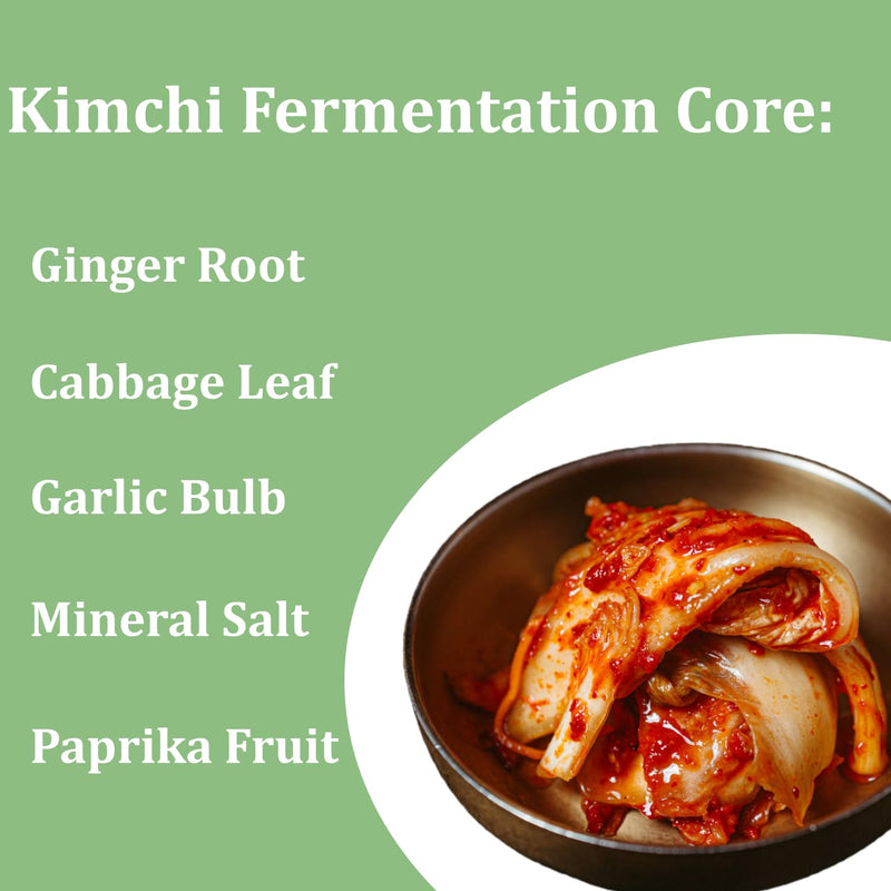 Daily Capsules of Premium Fermented Kimchi - Kimchi Powder 90 Vegan Capsules Natural Nutritional Supplement - Probiotics for Gut Health & Immune Support – Enhance Energy, Focus, Skin and Hair Health