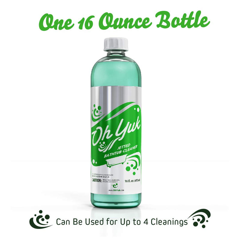 [Australia] - Oh Yuk Jetted Tub Cleaner for Jacuzzis, Bathtubs, and Whirlpools - 16 Ounces 16 Fl Oz (Pack of 1) 