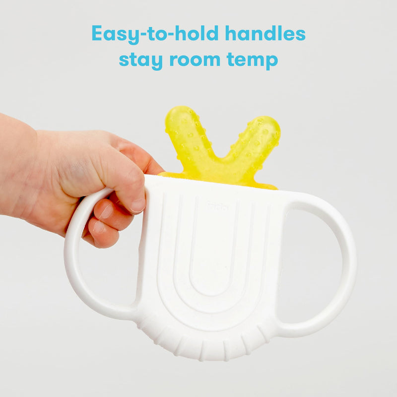 [Australia] - Frida Baby Teething Relief Not-Too-Cold-to-Hold Baby Teether | BPA-Free Silicone Teething Toys 4 in 1 Teether 