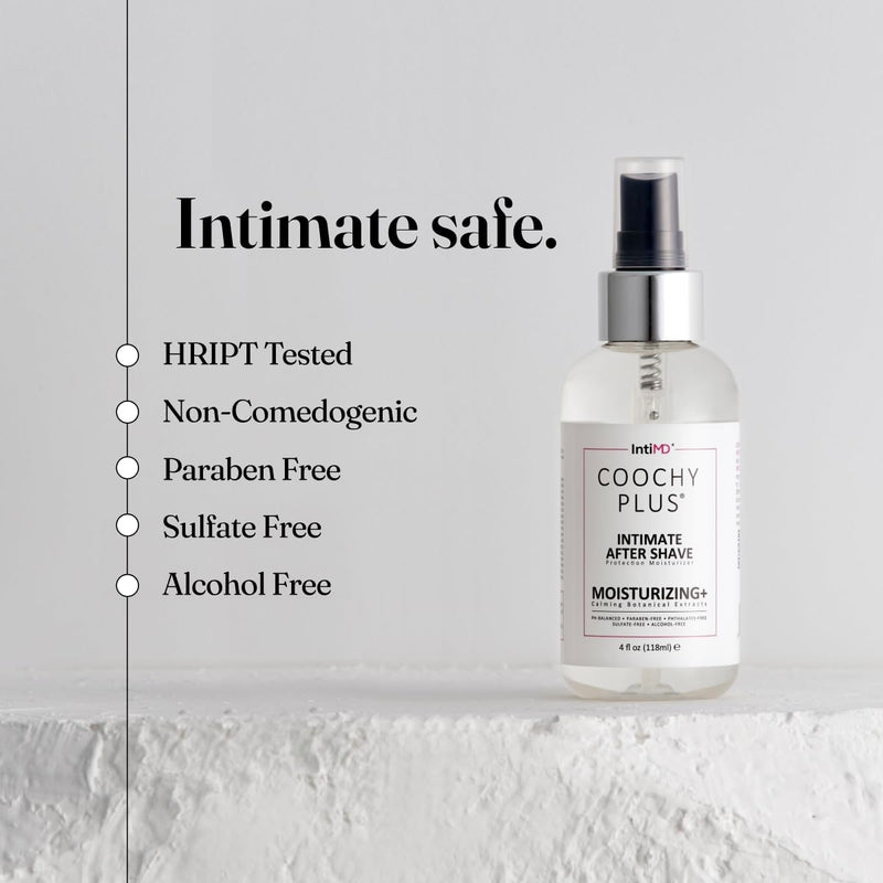 IntiMD COOCHY Intimate After Shave Protection Moisturizer Plus By : Delicate Soothing Mist For The Pubic Area & Armpits – Antioxidant Formula For Razor Burns, Itchiness & Ingrown Hairs