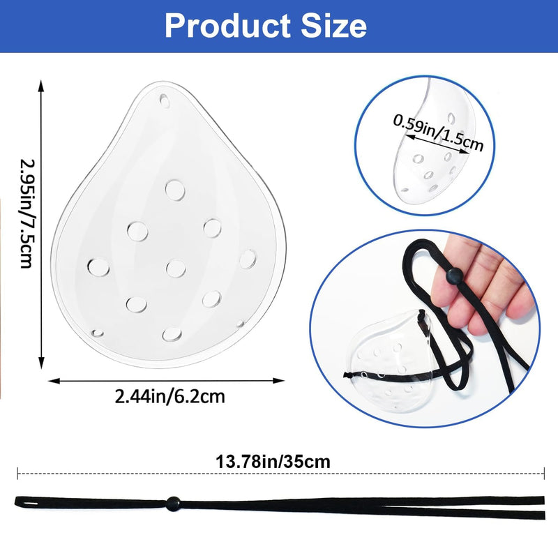 [Australia] - AMZVIO 2pcs Eye Shield After Cataract Surgery,Cataract Eye Shield With Extended Elastic Strap Longer & Wider for Adults,Clear Eye Patch for Sleeping after Surgery 