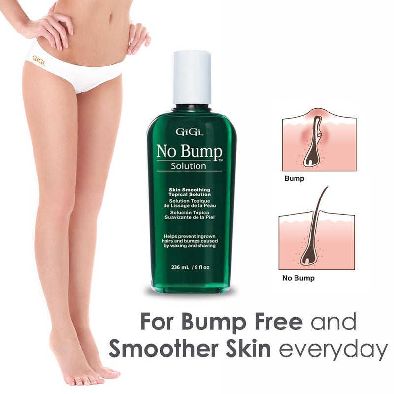 [Australia] - GiGi No Bump Solution - Ingrown Hair Treatment & Skin Smoothing for After Shave Waxing, Prevents Razor Bumps & Post-Waxing Irritation, 8 fl oz 8 Fl Oz (Pack of 1) Topical Solution 