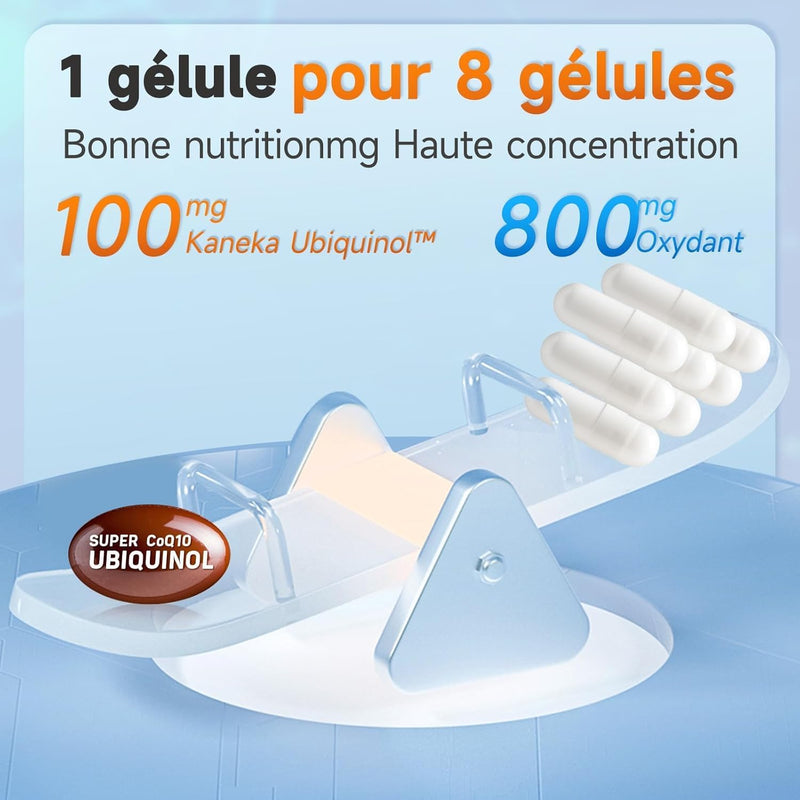 [Australia] - Coenzyme Q10 100 mg 60 capsules Q10 from natural yeast fermentation Capsules CoQ10 laboratory tested with certificate for 2 months (60 capsules) 60 pieces (pack of 1) 