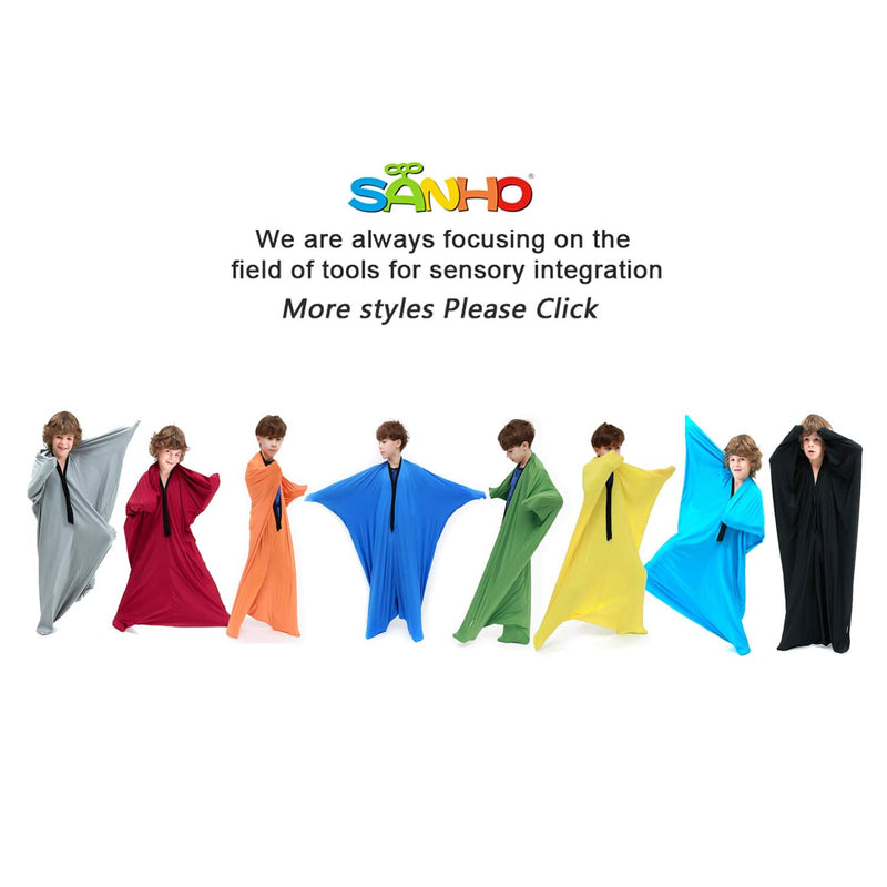 [Australia] - SANHO Dynamic Movement Sensory Sock Body Sock,Small,3-5 Years, 40" H x 27" W,Good for Height:30"-41",Updated Version,Blue Blue Small 