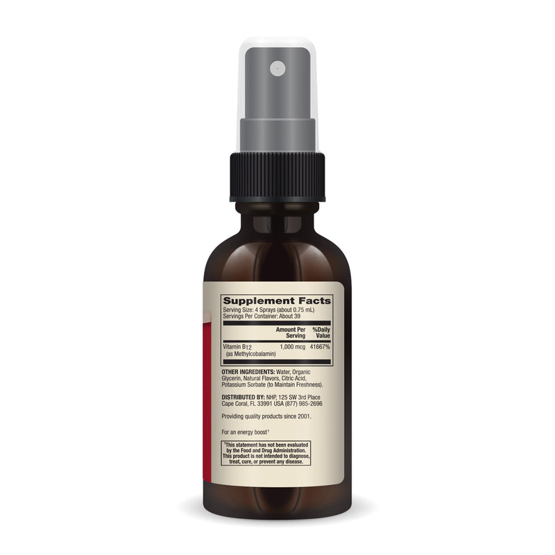 Vitamin B-12 Energy Booster, Natural Blackberry Flavour 25 ml