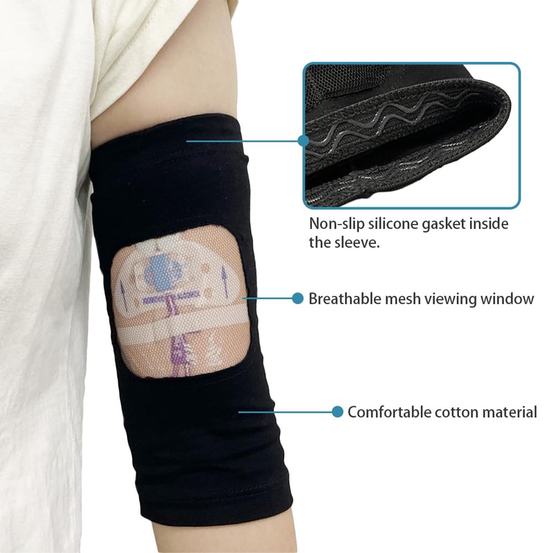[Australia] - PICC Line Cover with mesh viewing window, breathable upper or forearm line sleeve, comfort cast protection (M) M 