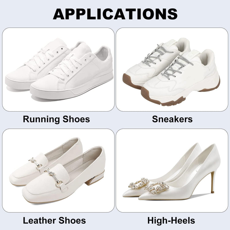 [Australia] - 4 Pairs of Self-Adhesive Sneaker Heel Repair Patch, White Shoe Hole Repair Patch, Hole in Shoe Repair for Leather Shoes, High Heels 8 