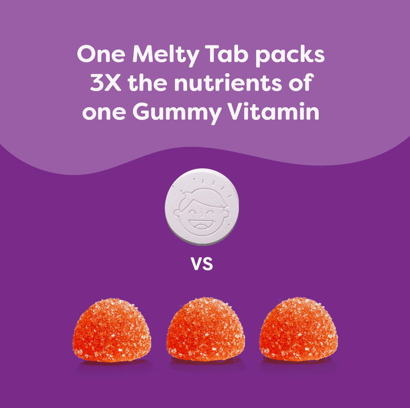 [Australia] - Renzo's Picky Eater Kids Multivitamin with Iron, Dissolving Kids Vitamins with Vitamin D3 and K2 and More, 60 Sugar-Free Melty Tabs, Lil‚Äô Green Apple Flavored 
