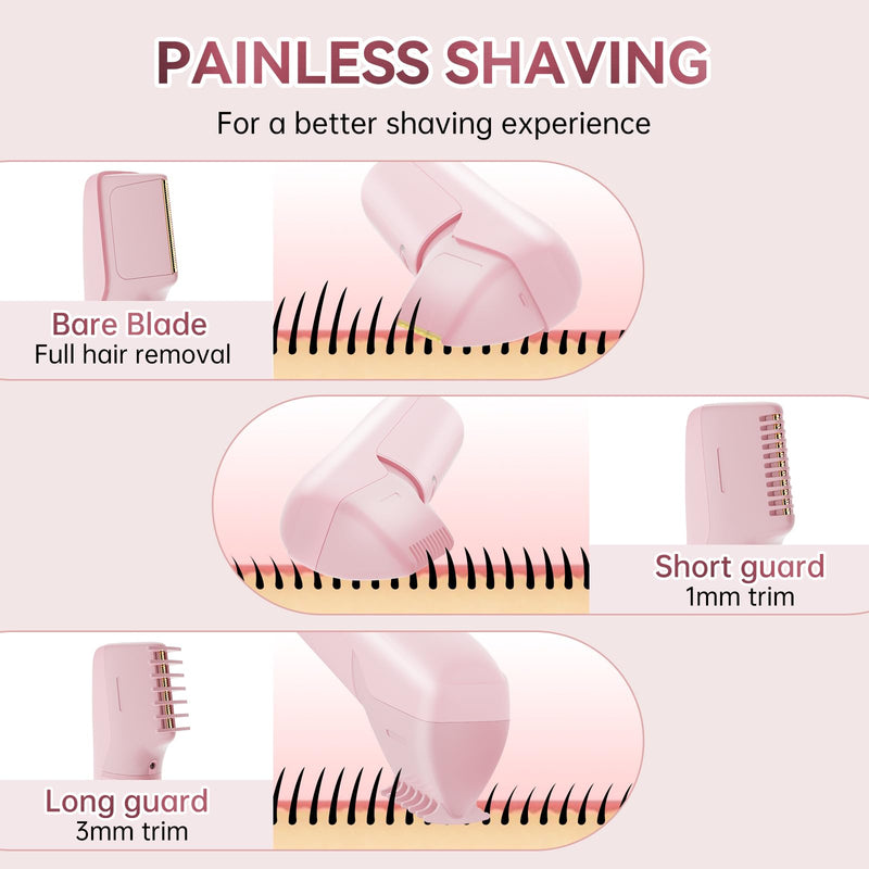 [Australia] - Women's Bikini Trimmer - Painless Body Shaver with Curved Single Blade, Waterproof for Sensitive Skin & Intimate Areas 