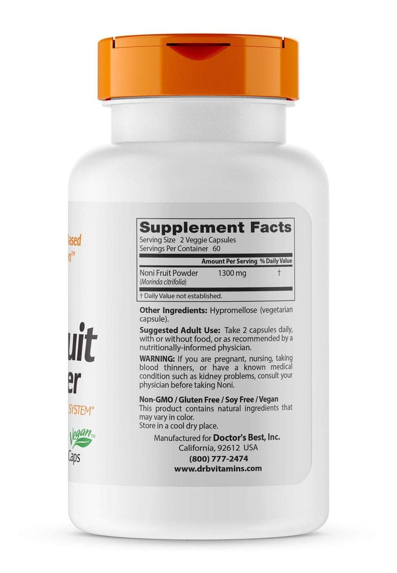 [Australia] - Doctor's Best Noni Concentrate (650 mg), 120 Veggie Caps 