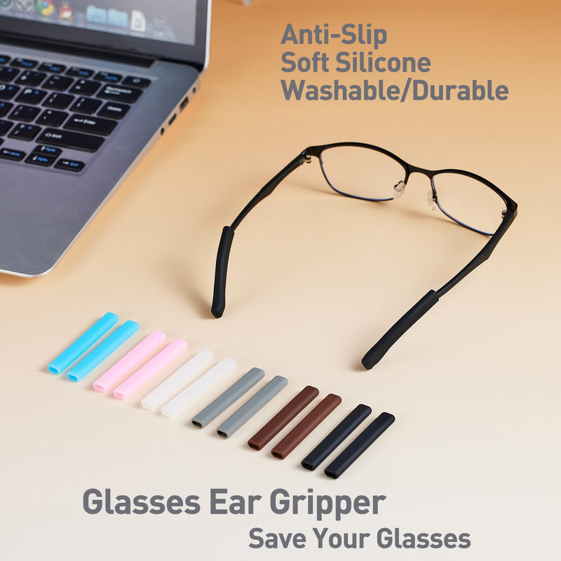 [Australia] - Gdnmapt Silicone Glasses Ear Cushion, Anti Slip Eye Glasses Ear Gripper, Comfortable Glasses Ear Grips, Eyeglass Ear Cushions Solution for Sore Ears, Temple Sleeves Tips for Glasses (2 White Pairs) 2 White Pairs 
