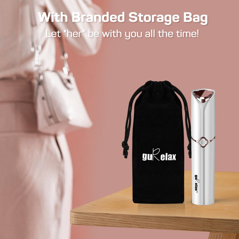 Facial Hair Removal for Women, Electric Painless Facial Hair Remover for Face, Chin, Lip with a Velvet Bag Blue