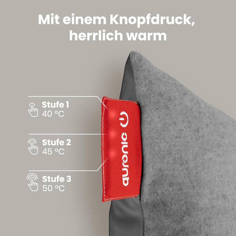 [Australia] - Auronic heating pad with automatic switch-off - Electric heating pad - Battery heating pad - Wireless heating pad - Back heating pad - Electric heating pad - Rechargeable back heating pad - 45x45 cm Polyester 45x45cm 