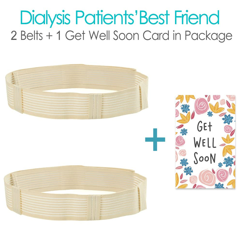 [Australia] - [2 Pack] PD Dialysis Belt Breathable Peritoneal Dialysis Accessories Peg J Tube Catheter Belts Holder Feeding Tube Supplies for Stomach Women Men Adults Beige Medium (Pack of 2) 