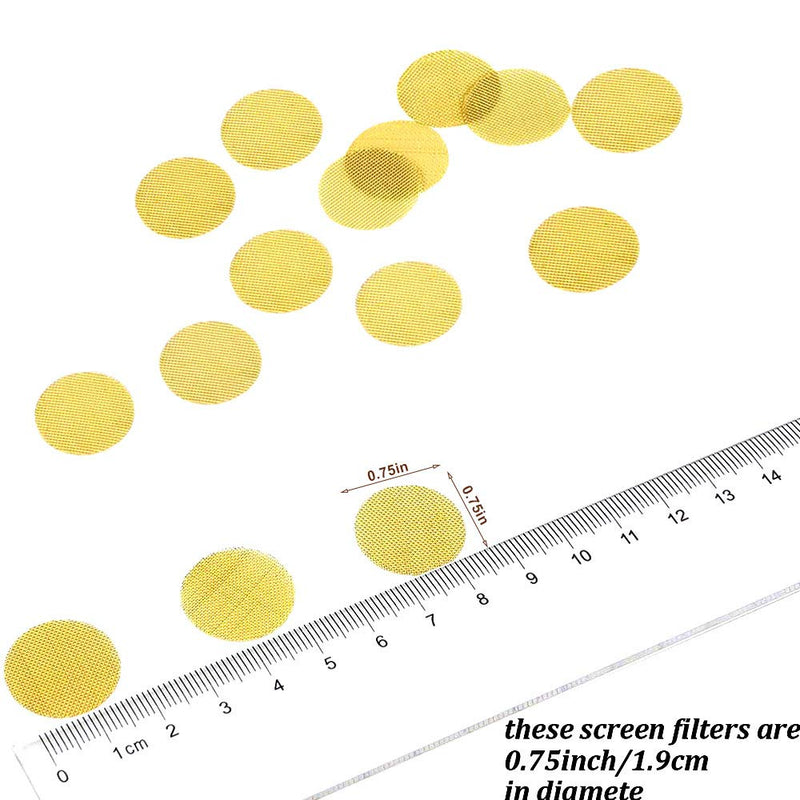 [Australia] - 200 Pieces Pipe Screens Brass Screens, Premium 3/4 Inch Pipe Screens with Metal Box 201 Piece Set 