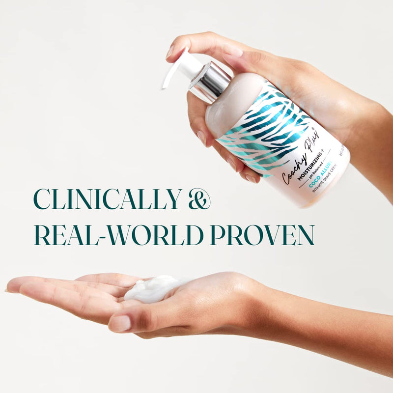 [Australia] - Coochy Plus Intimate Shaving Cream COCO ALLURE For Pubic, Bikini Line, Armpit and more - Rash-Free With Patent-Pending MOISTURIZING+ Formula – Prevents Razor Burns & Bumps, In-Grown Hairs, Itchiness Green 