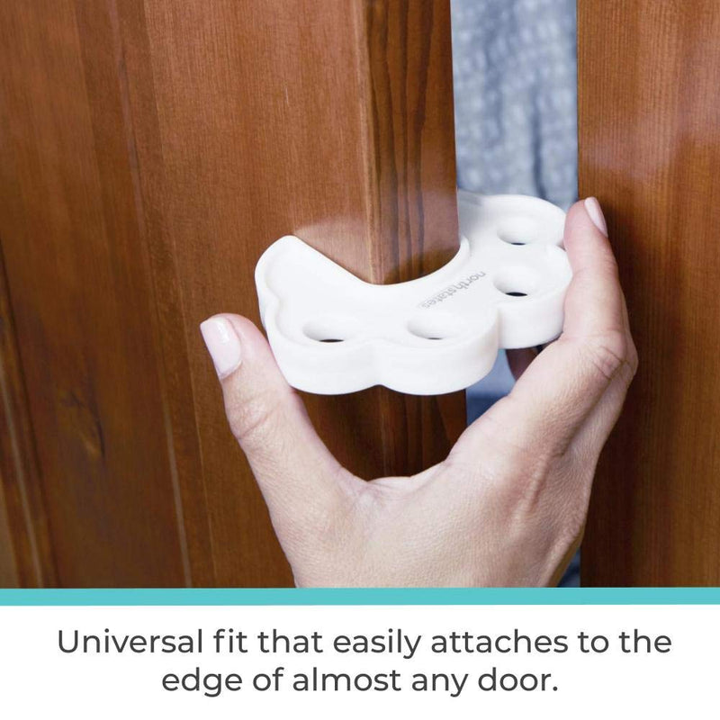 [Australia] - Toddleroo by North States Premium Pinch Protector | Prevent your child from closing The door on Those little fingers | No tools required | Baby proofing with confidence (1-Count, White) 