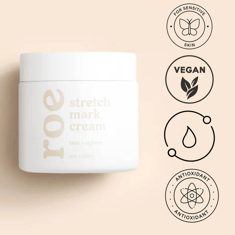 [Australia] - Roe Wellness Stretch Mark Cream for Sensitive Skin Plant-Based Long and Short-term Hydration, Increases Skin Elasticity and Firmness (Stretch Mark Cream) 