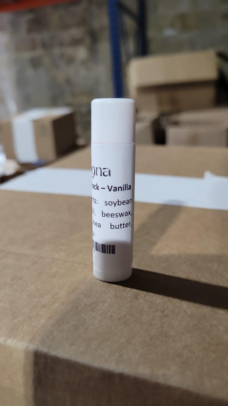 Lip Balm Bulk Unlabeled - Made in USA Bulk- Natural Ingredients Vitamin E Shea Butter - Custom Bulk For Party & Wedding Favors (50 Count, Vanilla) 50 Count (Pack of 1)