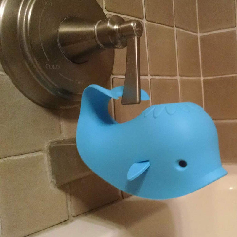 [Australia] - Bath Spout Cover for Bathtub,Baby Shower Protector Cover A Fun Way to Protects Baby from Bumping Head During Bathing Time Cute Soft Whale Design Making for Enjoyable Safe Baths (1 Pack,Blue) Blue 