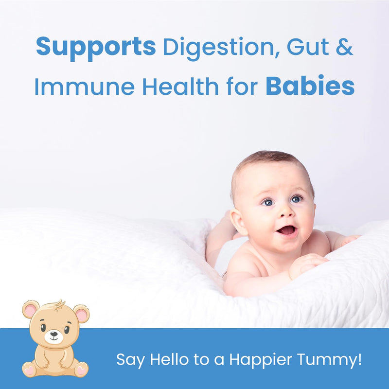 [Australia] - USDA Organic Baby Probiotic Drops for Infants | Helps with Colic, Reflux, Gas & Constipation Relief | Digestion & Immune Support for Newborns + | Ages 0-24 Months, Liquid Probiotics for Babies 
