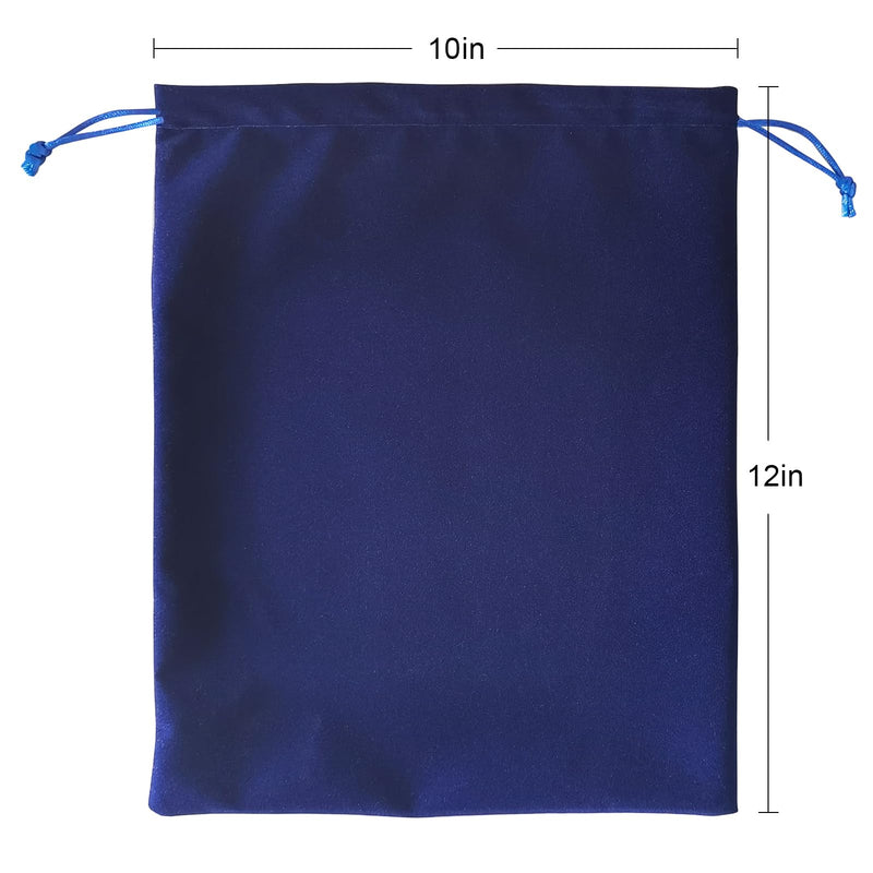 [Australia] - Blue Velvet Cremains Urn Bag for Human Ashes - For Use Inside the Urn - Size 10" X 12" (230 Cubic Inches Capacity) - Includes a Resealable PE Material Ashes Storage Bag Blue Large 