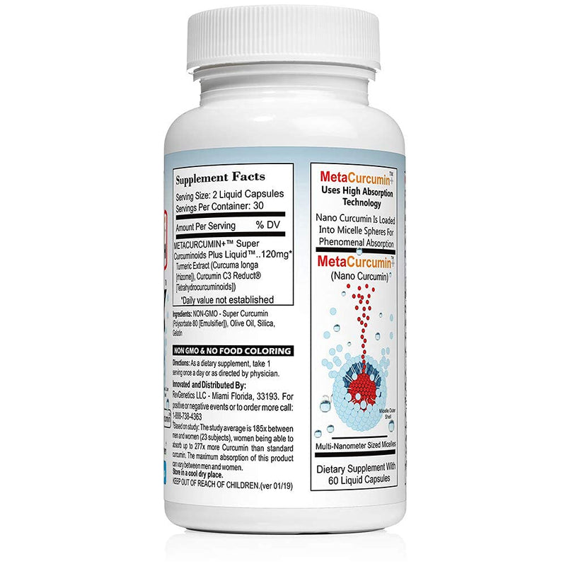 [Australia] - MetaCurcumin 277x Super Curcumin + TetraHydroCurcumin (60 Liquid Capsules) 