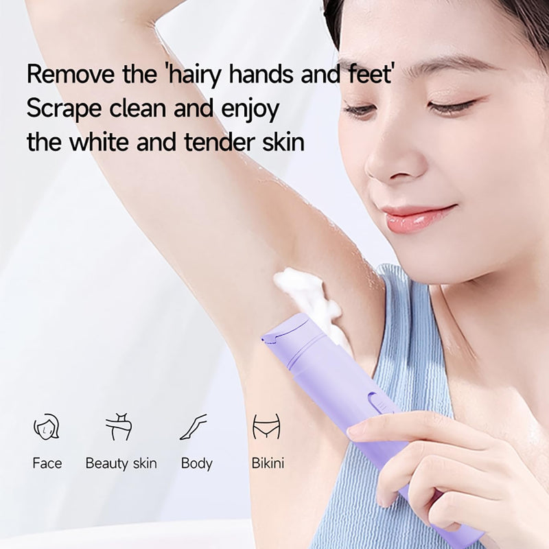 [Australia] - New Pinsliee Electric Razors for Women, Glowhave Double Headed Bikini Trimmer, Body Hair Shaver, Travel Razors for Women, Suitable for Underarms, Legs, Arms,Face (Pink Purple) Pink Purple 