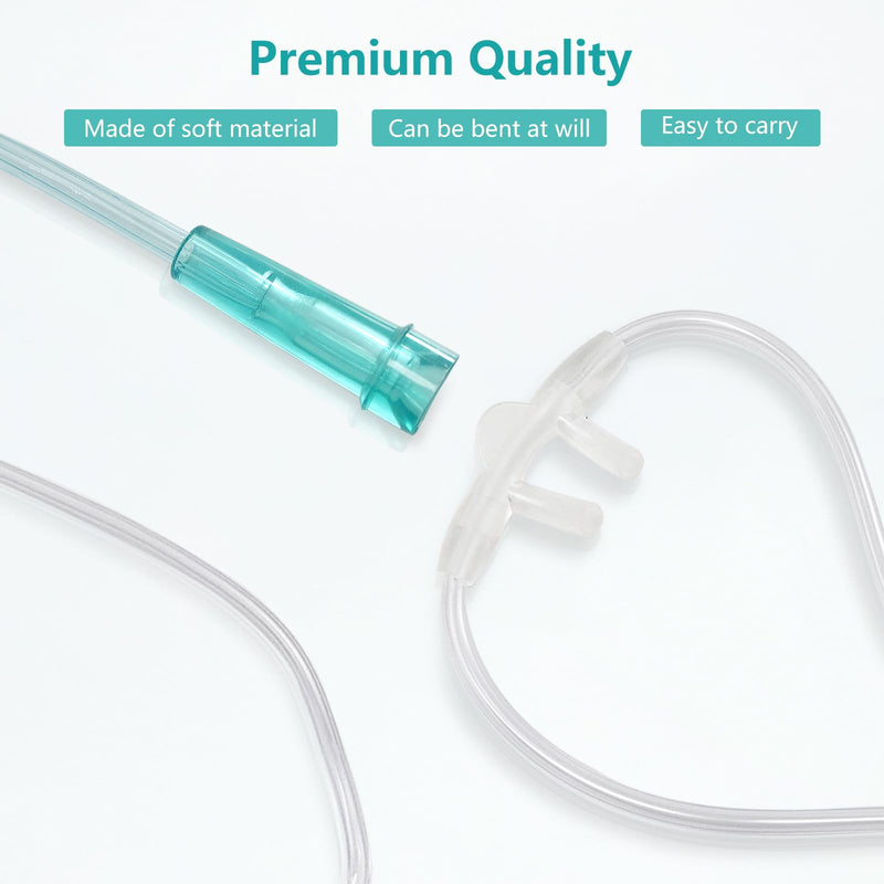 [Australia] - 5 Pack Soft Oxygen Nasal Cannula for Adult, 8.2 feet Standard Nasal Cannula Tubing for Oxygen Concentrator, Oxygen Tubing for Kink Resistant, Lightweight Adult Size 5 pack 