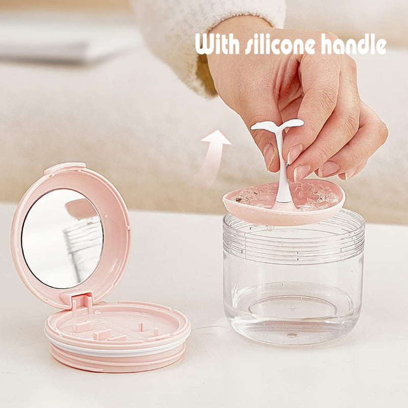 [Australia] - MURRI&MURRDI Retainer Case, Denture Bath Box with Strainer Basket, Mouth Guard Case, Braces Cleaner Cup, Cute Denture Holder Retainer Storage Soak Container for Travel (Pink) Pink 