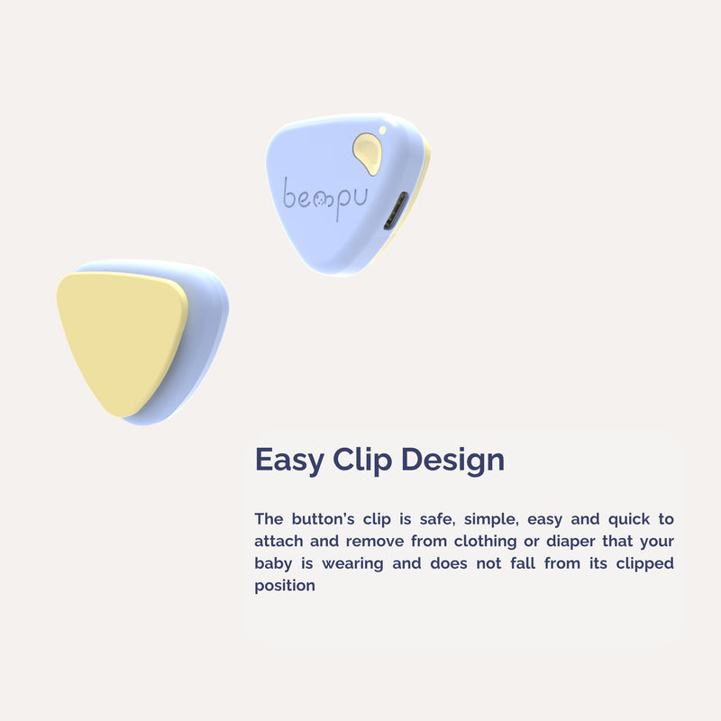 [Australia] - Bellybutton Baby Movement Monitor for Peace of Mind with Gentle Vibration, App Alerts, Easy Clip, Portable & Baby-Safe Design (Yellow) 