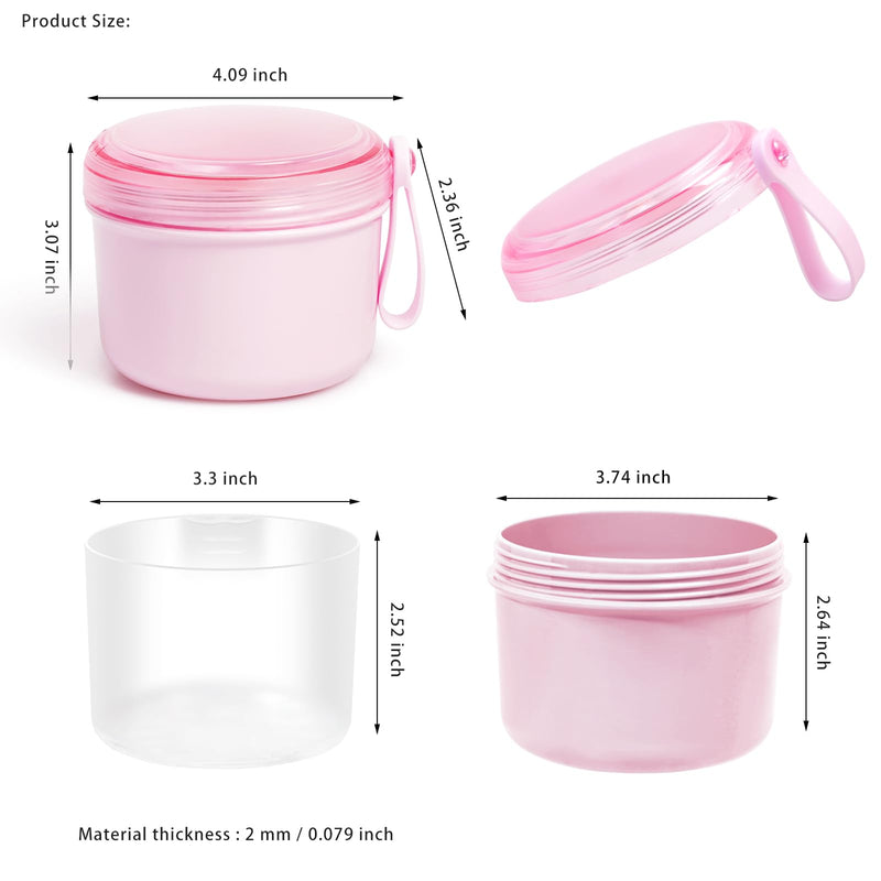 [Australia] - Denture Bath Case Cup Box Holder Storage Soak Container with Strainer Basket for Home or Travel Denture Cleaning (pink) pink 