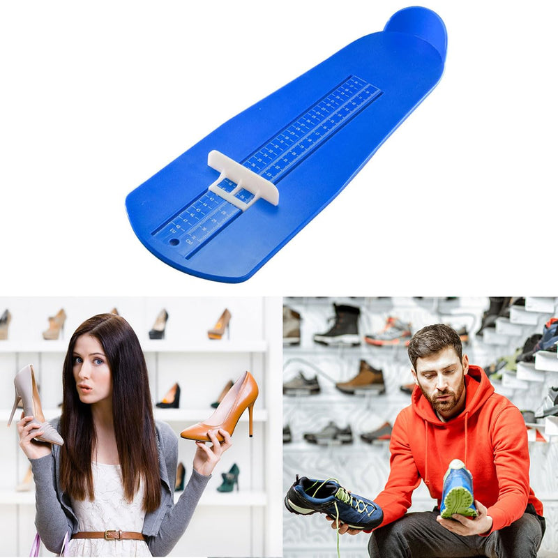 [Australia] - Foot measuring device, shoe size EU sizes 15-48, foot measuring device, shoe sizer for children, children's adult shoe measuring device, shoe size chart, for women and men children's feet (blue) 