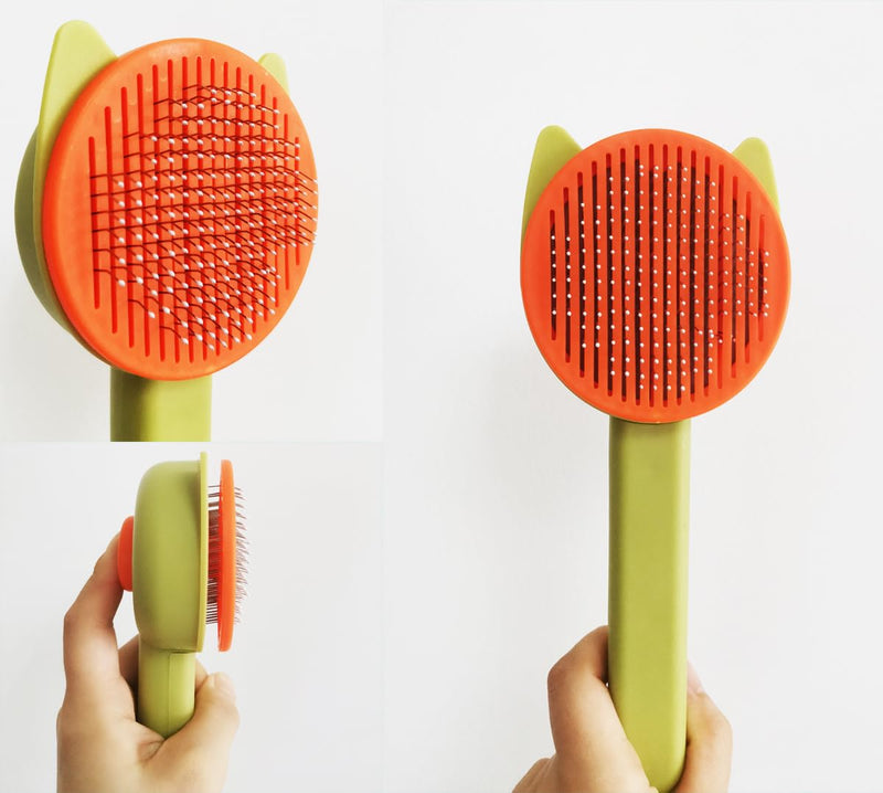[Australia] - 10PCS Cat & Dog Grooming Kit, Self-Cleaning Brush Removes Loose Hair, Pet Bath Brush, Massage Glove, Nail Clipper, Flea Comb 10PCS 