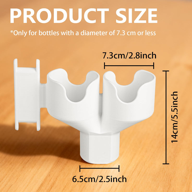 [Australia] - Bottle Holder for Spectra S1 & S2, Dual Organizer with Hose Management Compatible with Spectra New/Old Bottle, Space-Saving & Easy Installation (White, New Breast Pump) White 