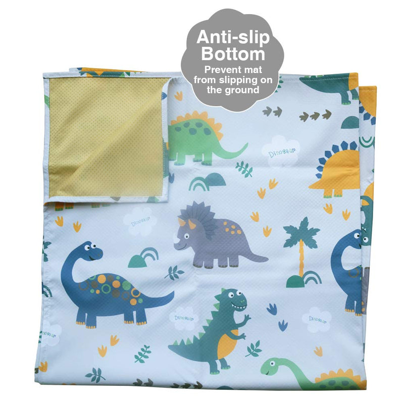 [Australia] - Splat Floor Mat for Under High Chair/Arts/Crafts by CLCROBD, 51" Waterproof Anti-slip Food Splash Spill Mess Mat, Washable Portable Picnic Mat and Table Cloth Dinosaur 