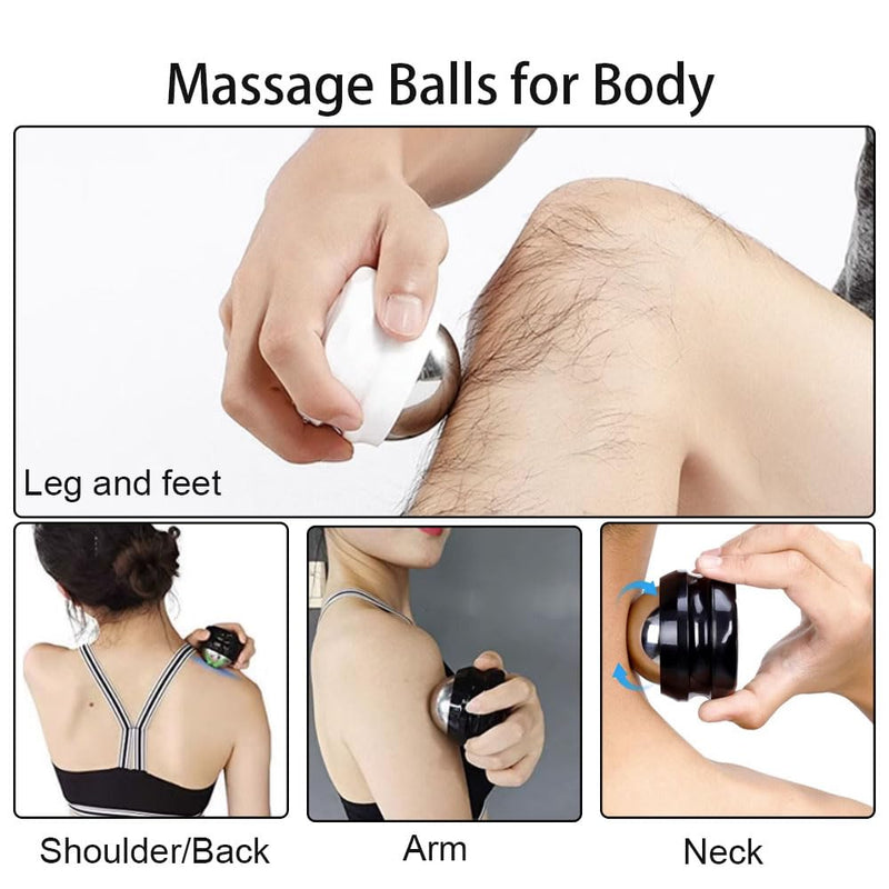 [Australia] - Cold Massage Roller Ball - Stocking Stuffers Gifts for Men Women Teens Boys，Stays Cold for 6 Hours,Sports Fitness Relaxations Gift,Rapidly Relieve Muscle Pain and Tension Black 1 Count (Pack of 1) 