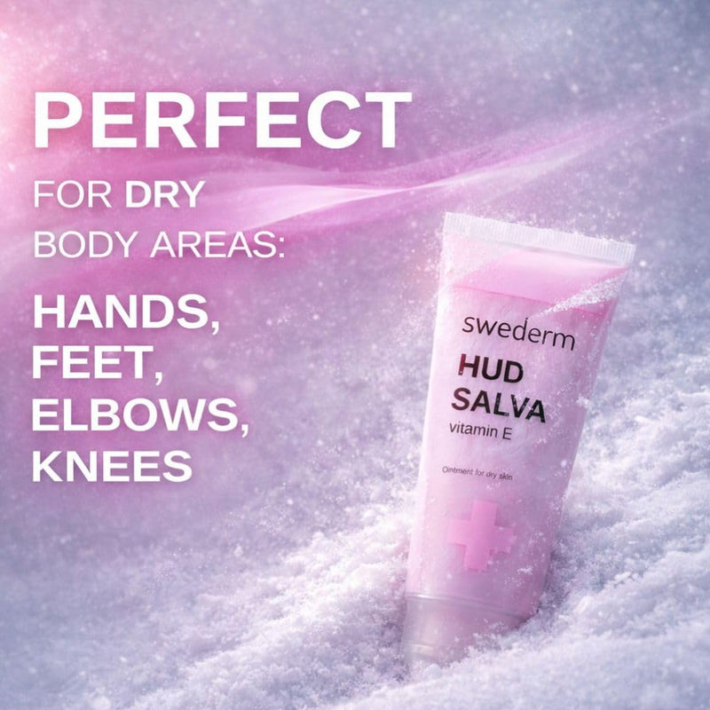swederm Hudsalva Skin Moisturizer with Vitamin E, Shea Butter, 1,69 fl oz | dry skin remedy, glycerin, shea butter, allantoin, elbows, cracked heels, Scandinavian quality, travel essentials 1.69 Fl Oz (Pack of 1)