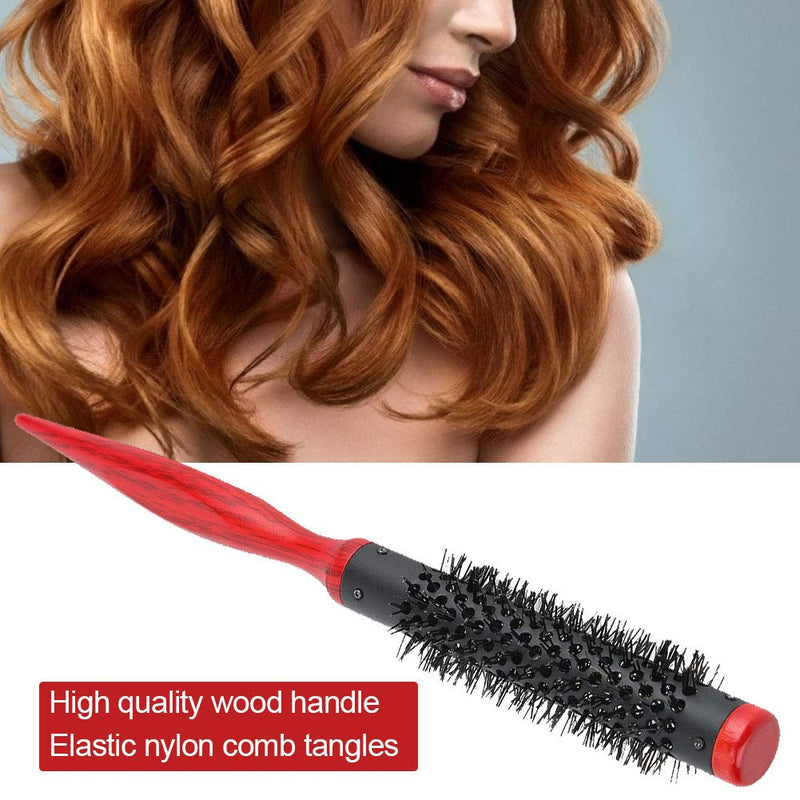 Roller Comb for Men and Women Nylon Round Salon Hair Styling Brush Comb for Blow Drying Curling Straightening(0.7in)