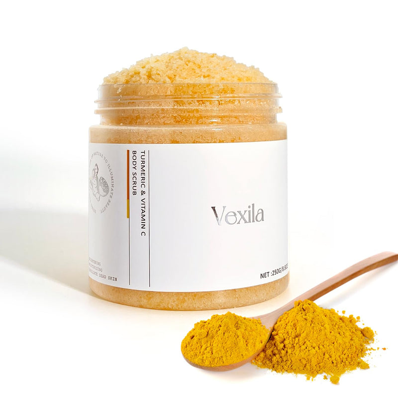 Turmeric & Vitamin C Body Scrubs For Women - All Natural Turmeric Scrub - Moisturizing, and Exfoliating, Body, Face, Foot, Hand Scrub, Nourishes Skin, Deep Cleansing (8.8 Ounce Pack of 1) 8.8 Ounce (Pack of 1)