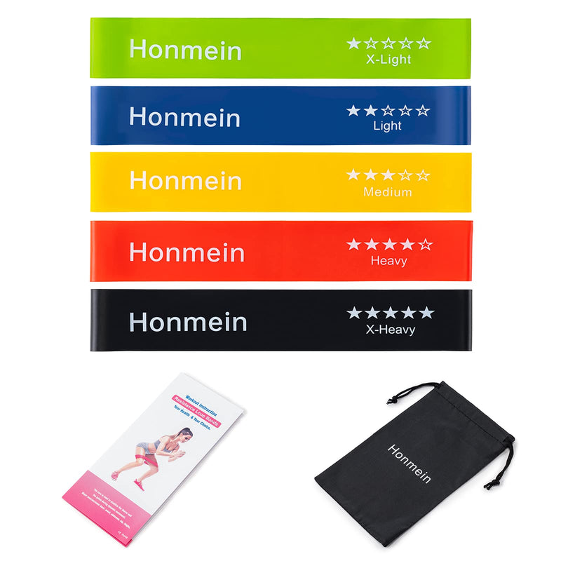 [Australia] - Resistance Bands for Working Out, Exercise Bands with 5 Resistance Levels Fit for Home Fitness, Strength Training, Natural Latex Resistance Band Include Instruction Guide and Carry Bag.… Assorted 