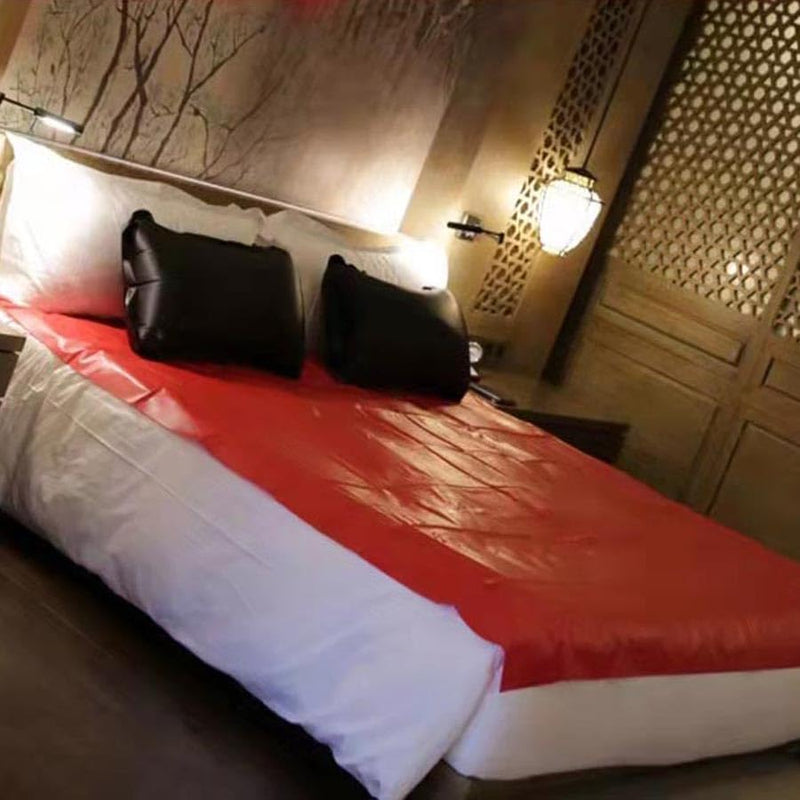 [Australia] - BDSM Waterproof Adult Sex Bed Sheets, Oil Resistant Bed Sheet for Adult Wet Play, Fetish Sex Play BDSM Accessory Bedroom Cover Sex Furniture for Couples (Red) 