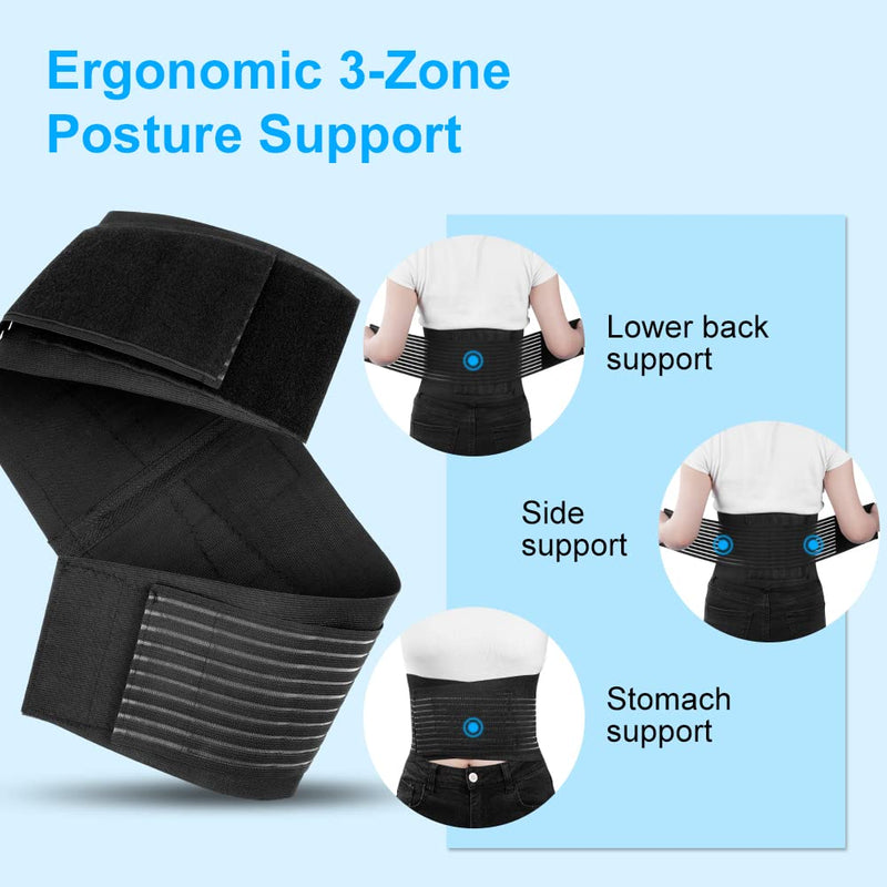 [Australia] - ACWOO back bandage, back support belt for men and women, breathable back strap, back support for sports, back bandage relieves back, anti-sweat lumbar belt, back support belt (M) M 