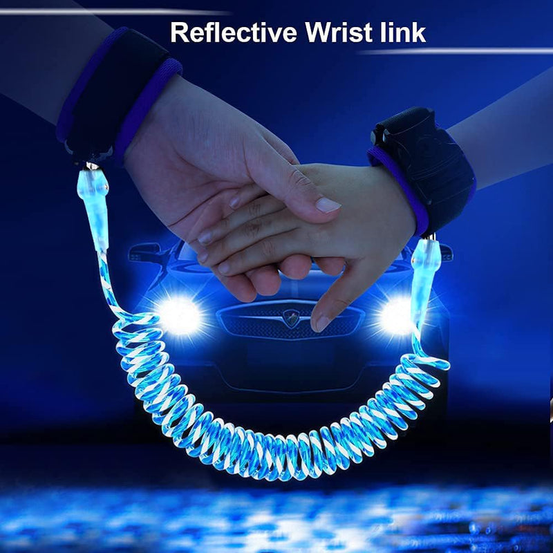 [Australia] - Reflective Anti Lost Wrist Link, Anti Lost Wrist Link Anti Lost Leash Baby Leash with Child Upgraded Safety Locks for Kids (Blue 8.2 Ft) Blue 
