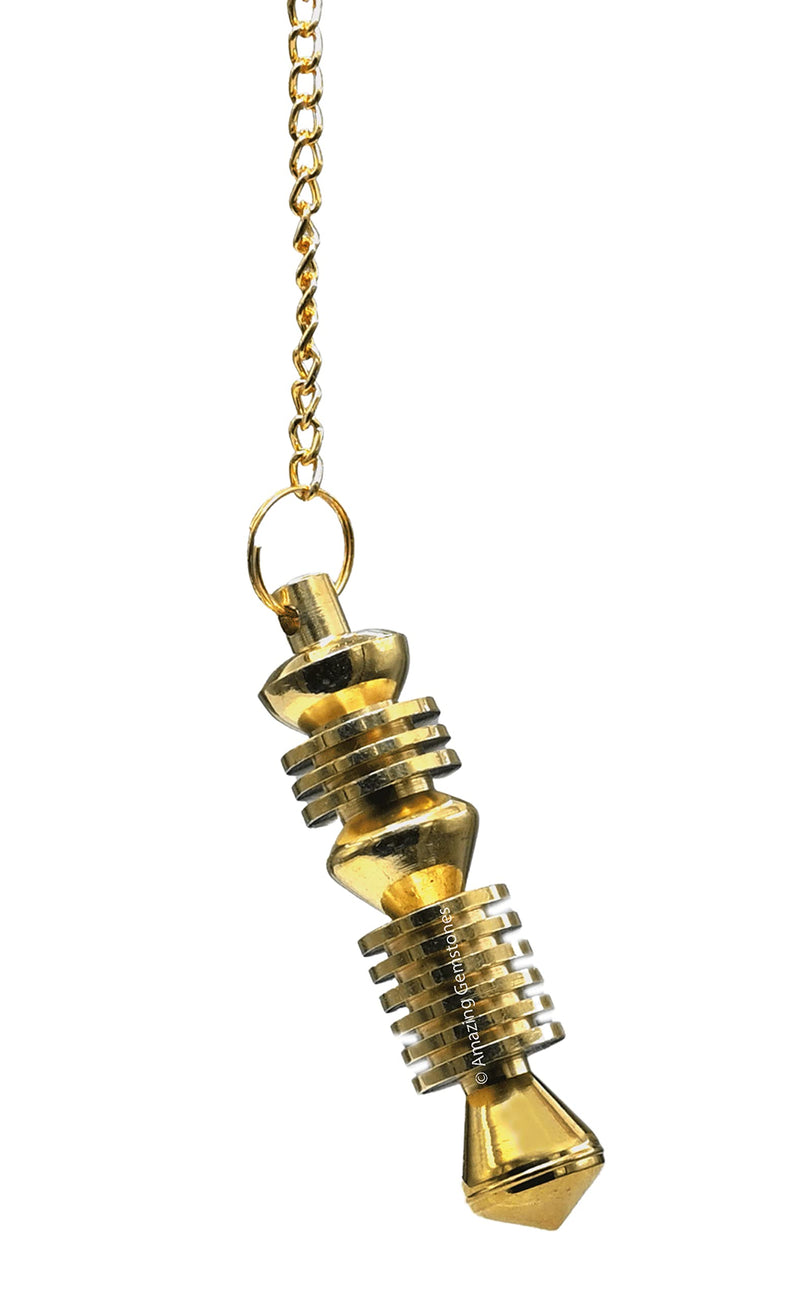 [Australia] - Ibrahim Karim Universal Pendulum Healing Metal Pendulums for Divination, Gold Double ISIS Steel Copper Pendulum High Energy Pendulo de Bronce Pendulos de Mesa MP21 #21. Double Isis - Openable 