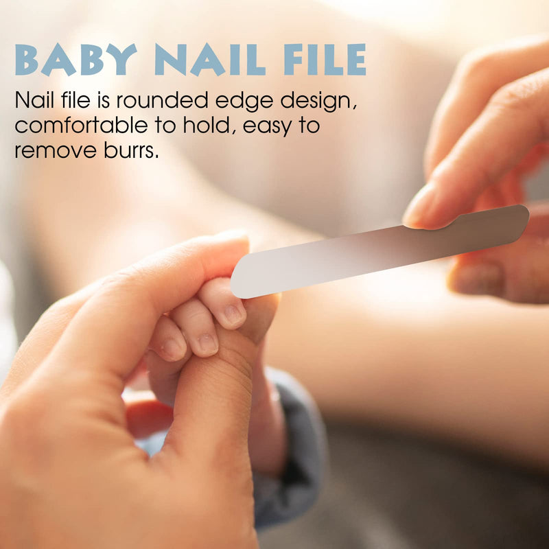 [Australia] - PAPABEAR Baby Nail Clippers Set with Cute Case, Infant Fingernail and Toenail File Kit for Newborn Manicure and Pedicure, New Mom Grooming Gift Bronze 