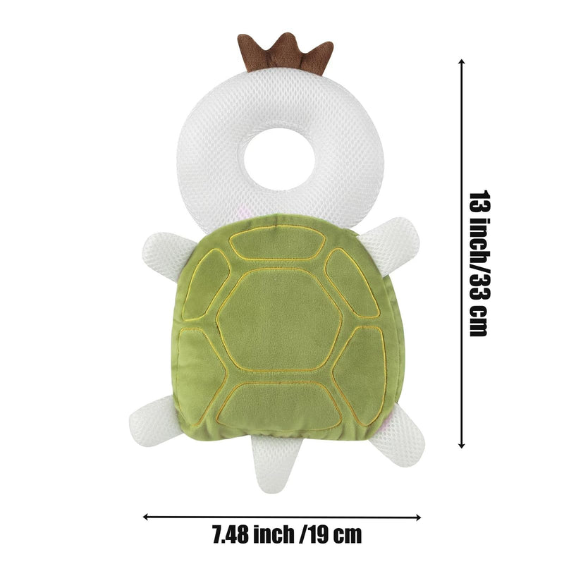 [Australia] - PandaEar Baby Head Protection Backpack Toddler Adjustable Walking Head Protector, Head Protection Backpack Wear Safety Pad for Falling Crawling and Walking (Green) Turtle 