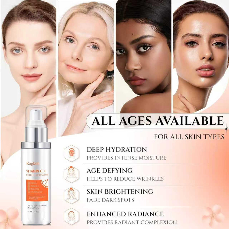 Retinol Cream for Face, Collagen Neck Creams for Tightening and Firming, Anti Aging Day & Night Facial Moisturizer + Super Vitamin C 20% Serum for Women, Dark Spot Remover for Face