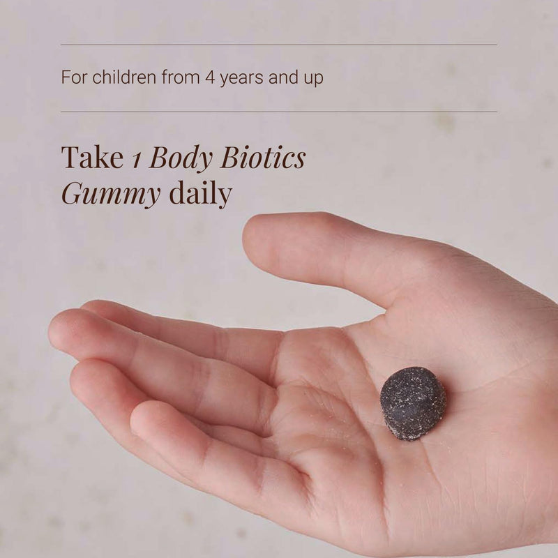 KIKI Health - Body Biotics Gummies for Children 4+, Blend of 8 Bacterial Cultures, SBO & Live Cultures, Probiotics for Kids - Made with Real Fruit, Delicious Taste - 60 Gummies Fruit,Strawberry,Banana 1 count (Pack of 1)