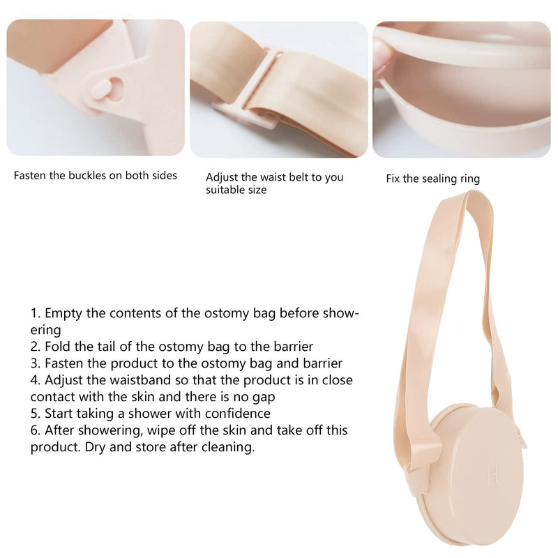 Stoma Ostomy Bath Cover, Silicone Waterproof Bath Assist Accessory